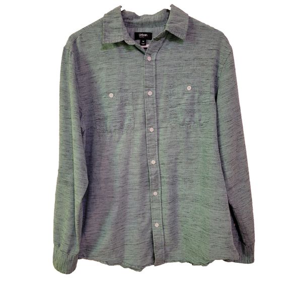 urban pipeline Other - Urban Pipeline Men's Button-Up Long Sleeve Shirt Medium Green
